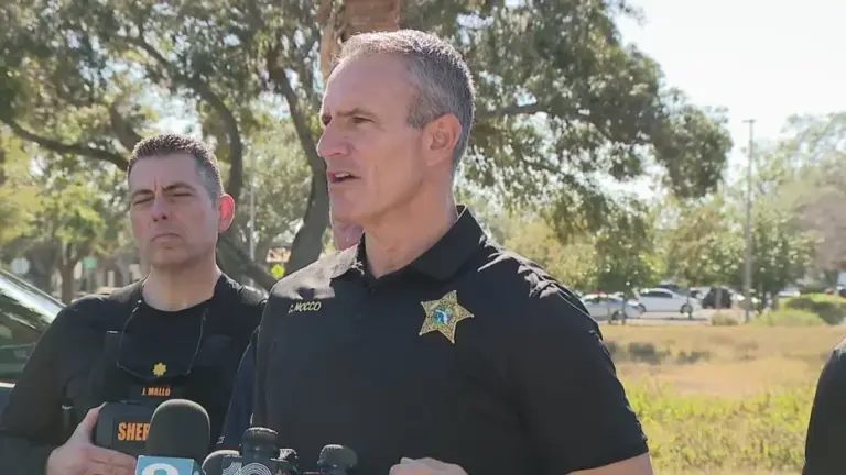 Pasco County Sheriff Chris Nocco speaks at a news conference on a deputy-involved shooting on Dec. 13, 2024.